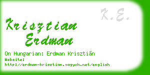krisztian erdman business card